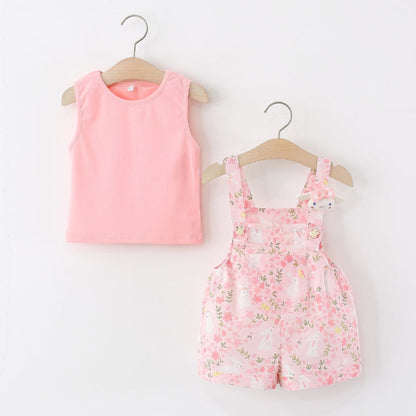 Girls Summer Beach Outfit Girls Back to School Outfit Two-Piece Set