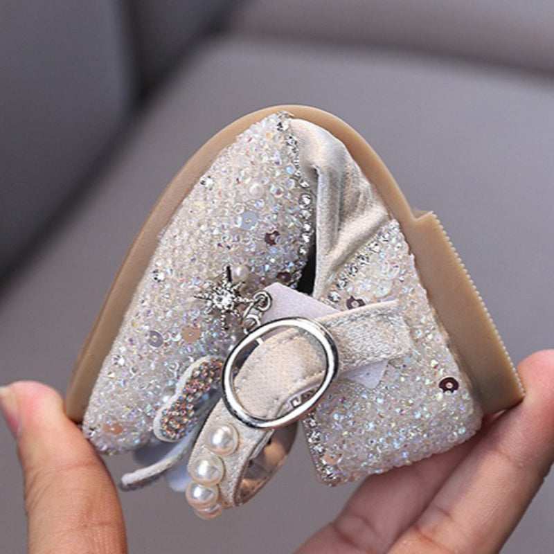 New Baby Girl Princess Diamond Leather Shoes