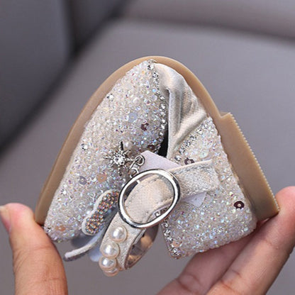 New Baby Girl Princess Diamond Leather Shoes