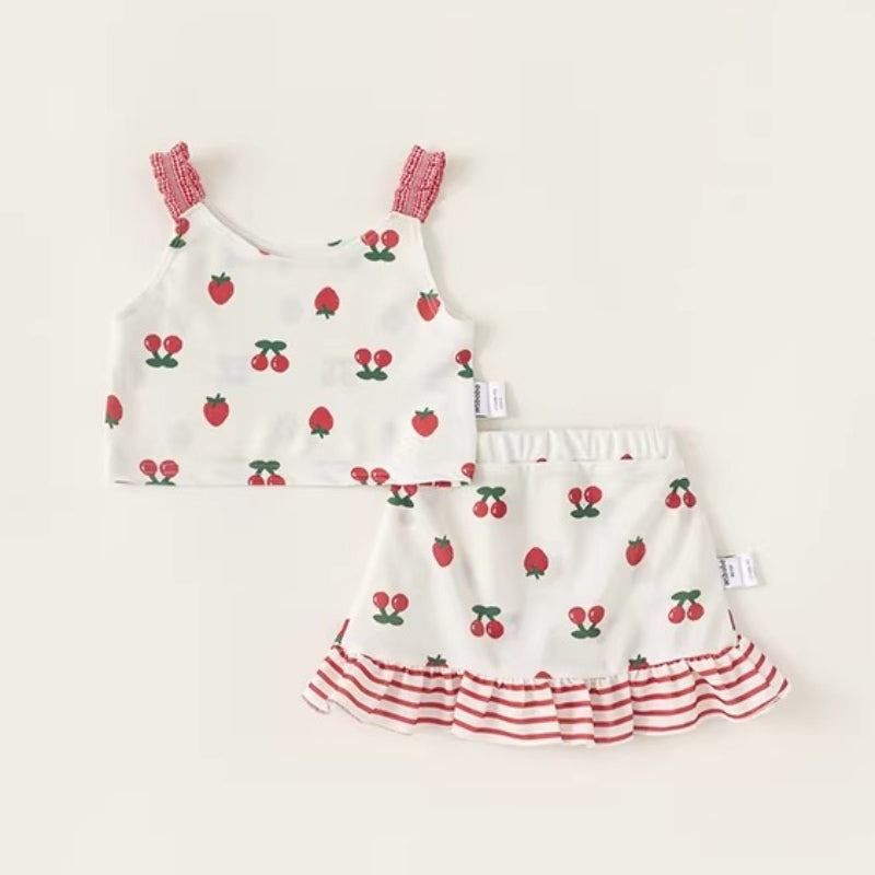 New Summer Girls' Printed Two-piece Swimsuit