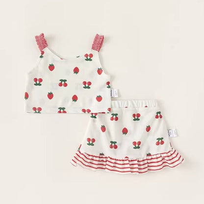 New Summer Girls' Printed Two-piece Swimsuit