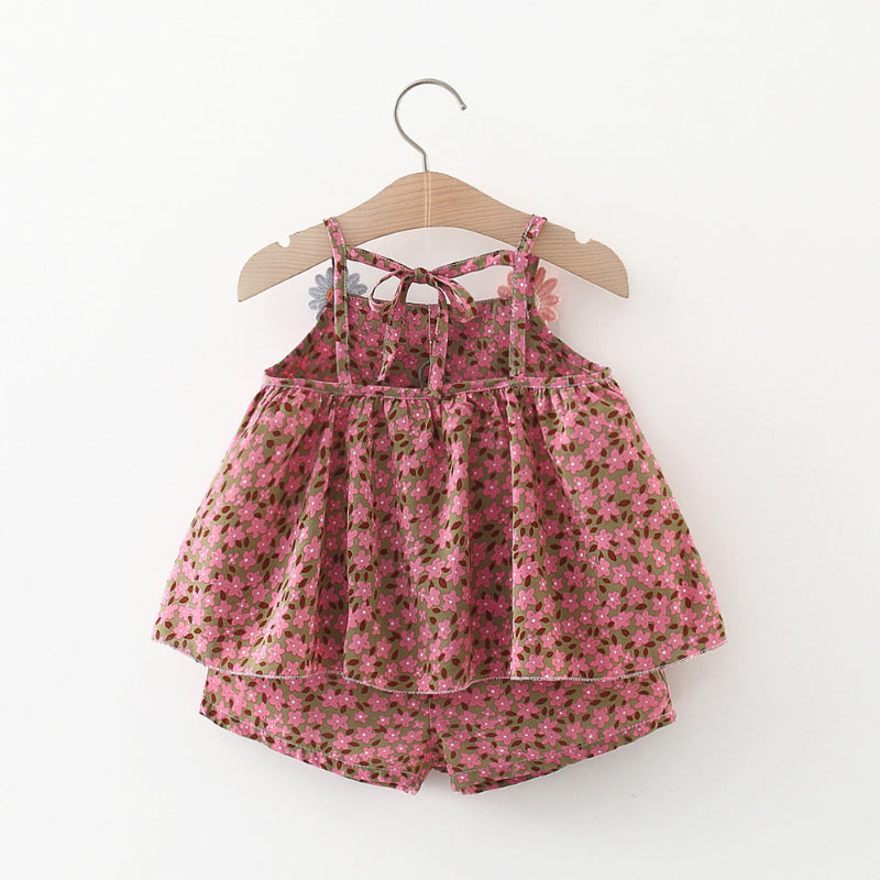 Girls Summer Holiday Outfit Girls Resort Outfit Two-piece Set