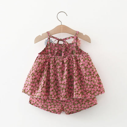 Girls Summer Holiday Outfit Girls Resort Outfit Two-piece Set