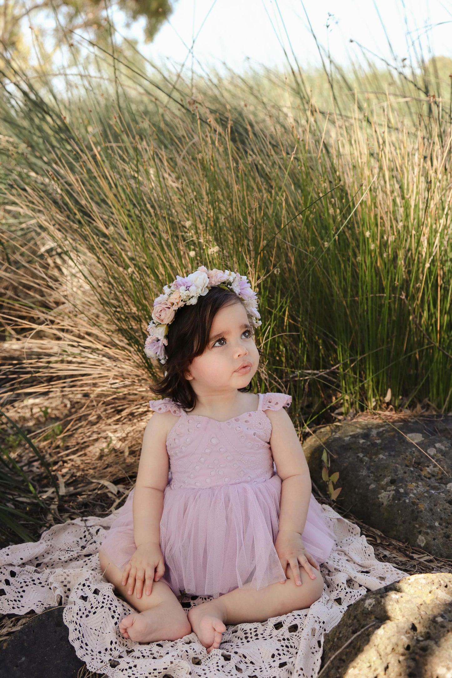 Trixie Belle Lilac Tutu Baby Girl Romper