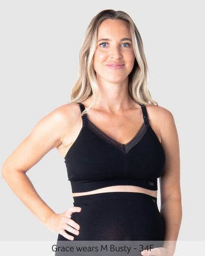 Caress FlexFit Nursing Bra - Black Busty