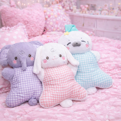 Cozy Pastel Animal Cuddle Cushions