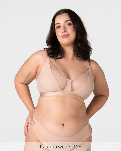 Flawless Full Cup Plunge Nursing Bra - Cashmere
