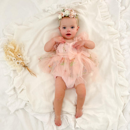 Cupcake Heavenly Pink Baby Girls Tulle Party Romper