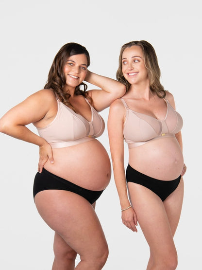 Flawless Full Cup Plunge Nursing Bra - Cashmere