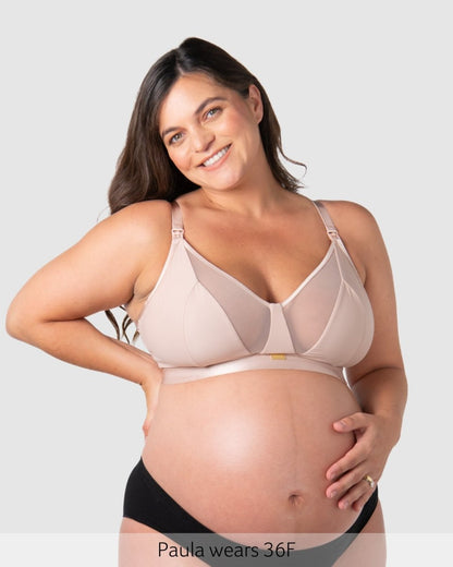 Flawless Full Cup Plunge Nursing Bra - Cashmere
