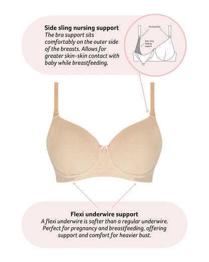 Forever Yours T-Shirt Nursing Bra - Frappe