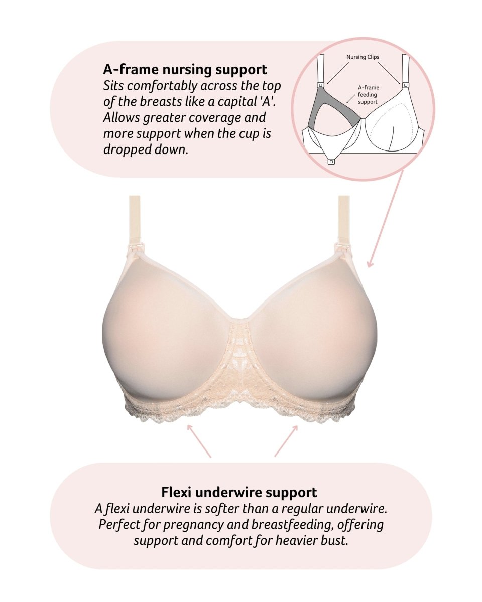 Obsession T-Shirt Nursing Bra - Cashmere