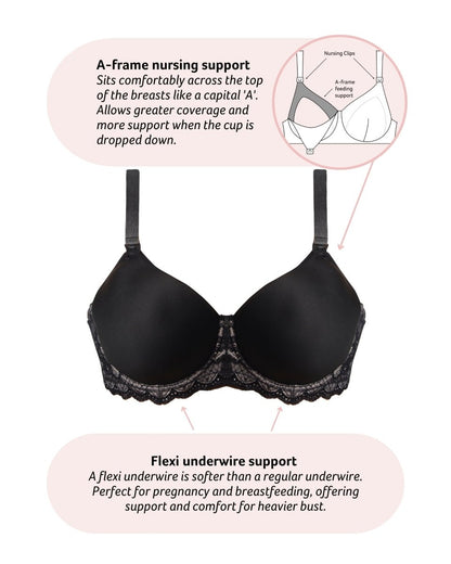 Obsession T-Shirt Nursing Bra - Black