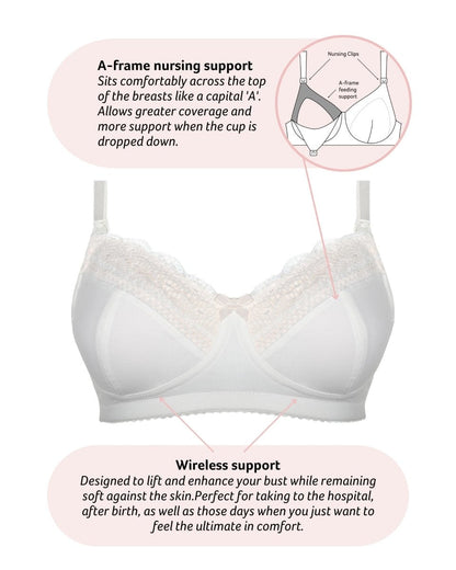 Show Off Full Cup Nursing Bra - Ivory