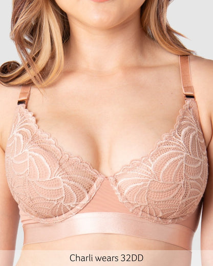 Warrior 2.0 Plunge Nursing Bra - Bronze