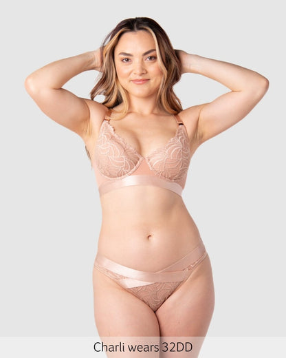 Warrior 2.0 Plunge Nursing Bra - Bronze