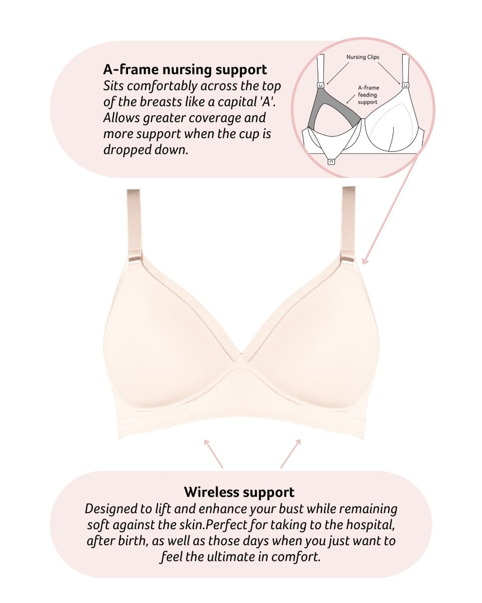 Ambition T-Shirt Nursing Bra - Shell