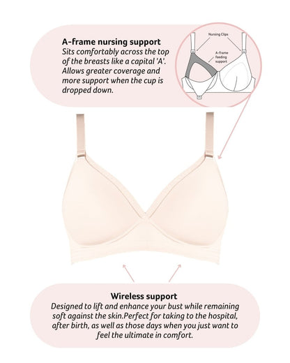 Ambition T-Shirt Nursing Bra - Shell