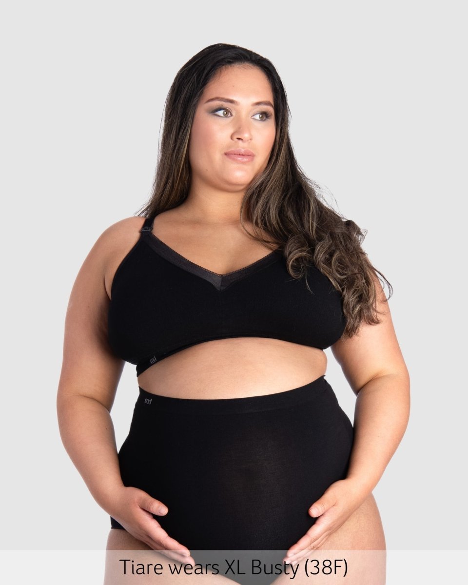 Caress FlexFit Nursing Bra - Black Busty
