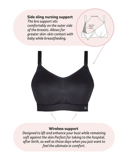 My Everyday FlexFit Nursing Bra - Black Busty
