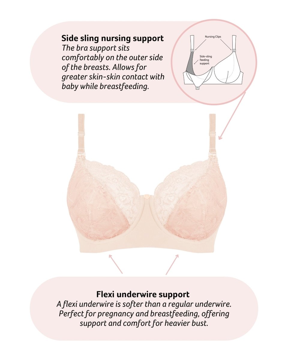 Temptation Full Cup Nursing Bra - Powder