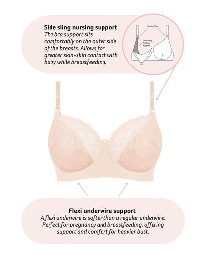 Temptation Full Cup Nursing Bra - Powder