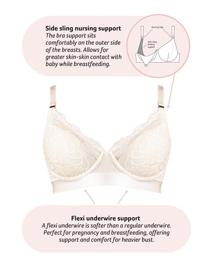 Warrior Plunge 2.0 Nursing Bra - Ivory