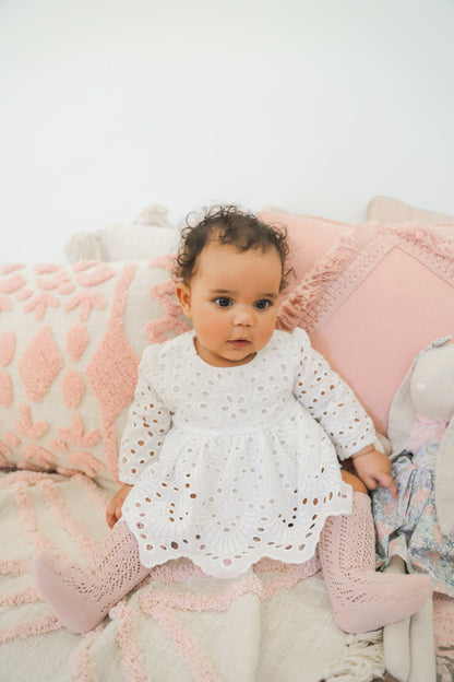 White Ivy Baby Girl Two Piece Set