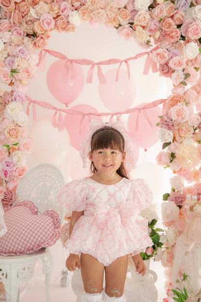 Pretty In Pink Organza Baby Girl Party Romper