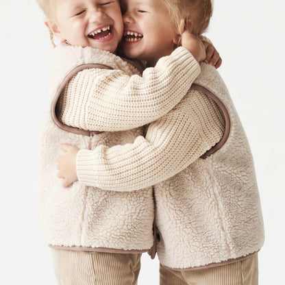 Reversible Teddy Sleeveless Jacket ANDREA