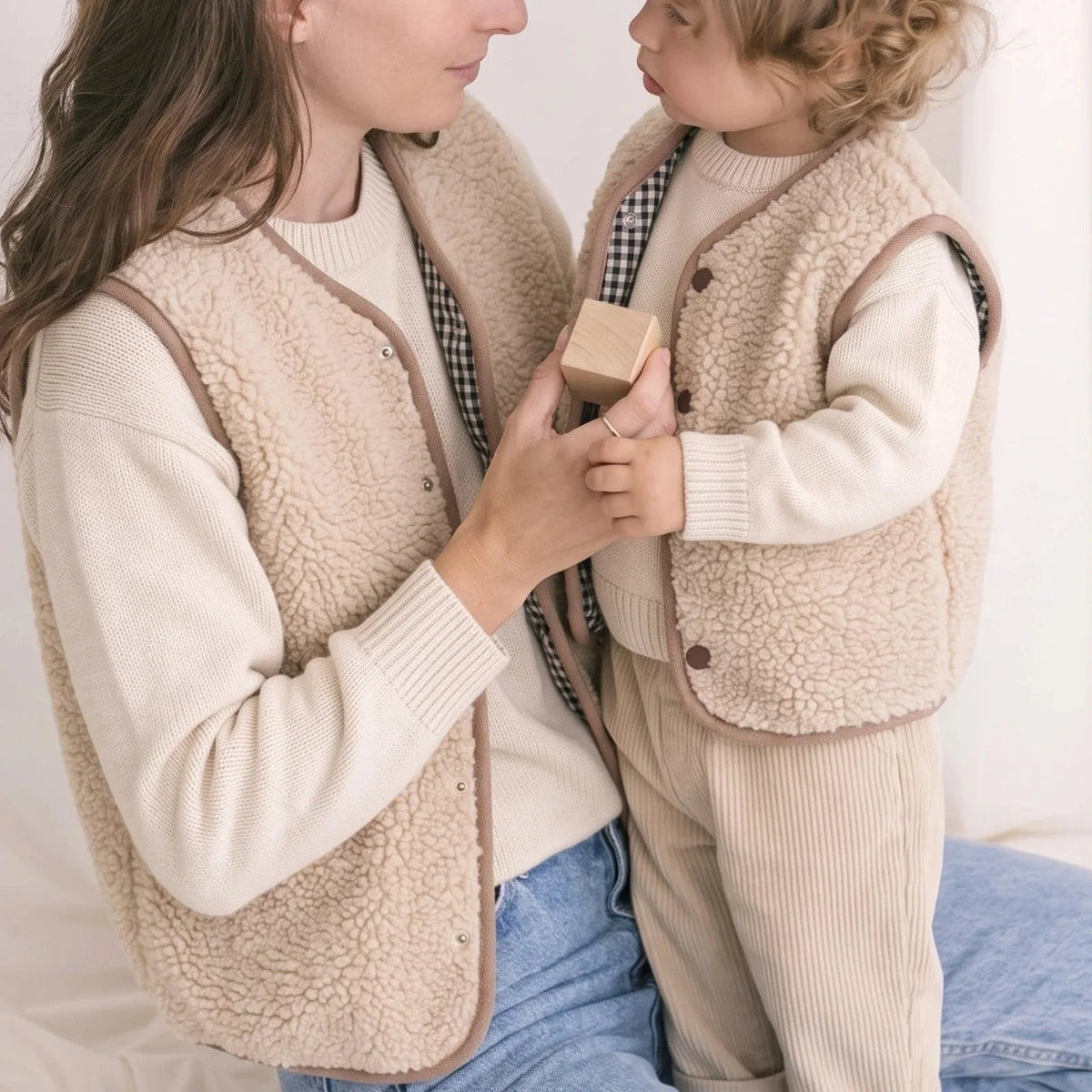 Reversible Teddy Sleeveless Jacket WOMEN – ANDRÉA