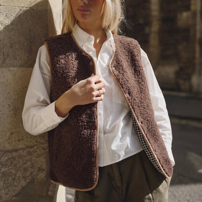 Reversible Teddy Sleeveless Jacket WOMEN – ANDRÉA
