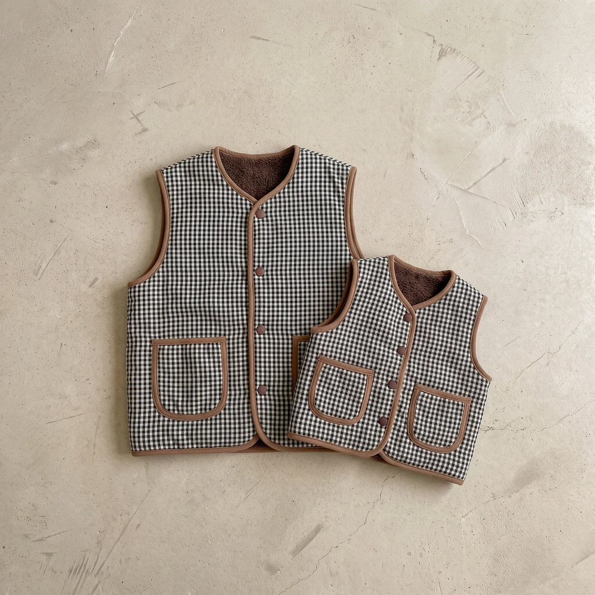 Reversible Teddy Sleeveless Jacket ANDREA