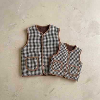 Reversible Teddy Sleeveless Jacket ANDREA