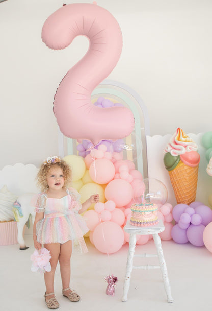 Rainbow Fairy Floss Baby Girl Tulle Party Romper