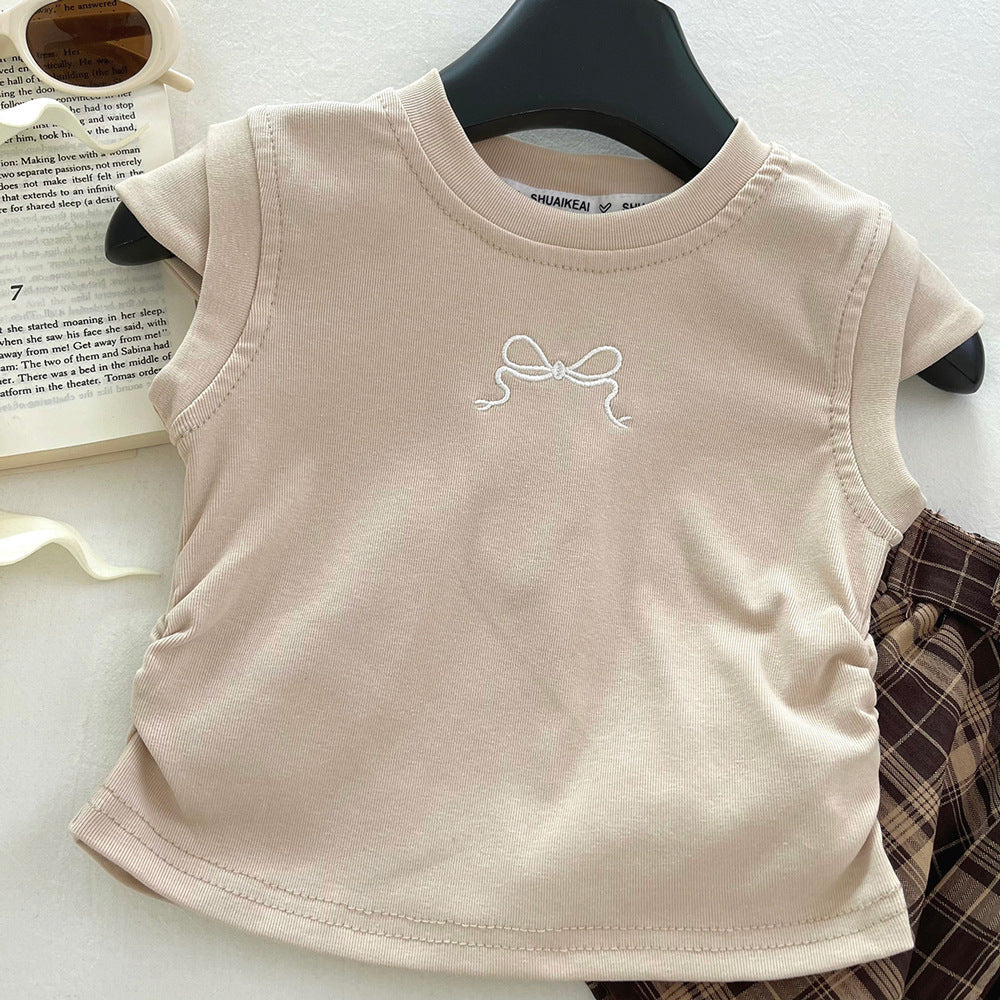 Girls Back to School Outfit Girls Summer Vacation Outfit Two-piece Set