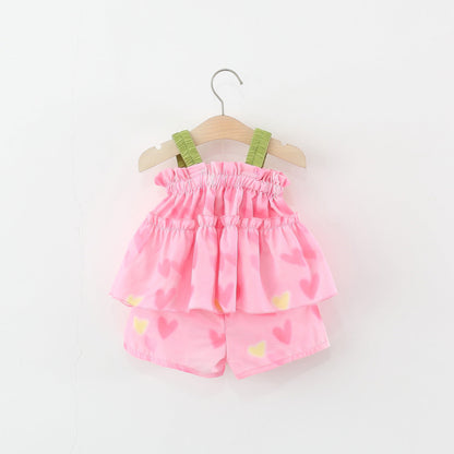 Girls Resort Outfit Girls Summer Holiday Outfit Two-piece Set