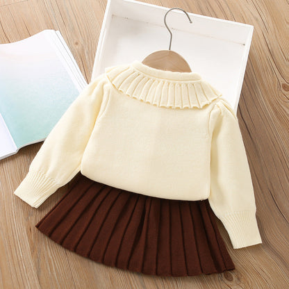 Girls Elegant Comfortable Outfit Girls Back to School Outfit Two-piece Set