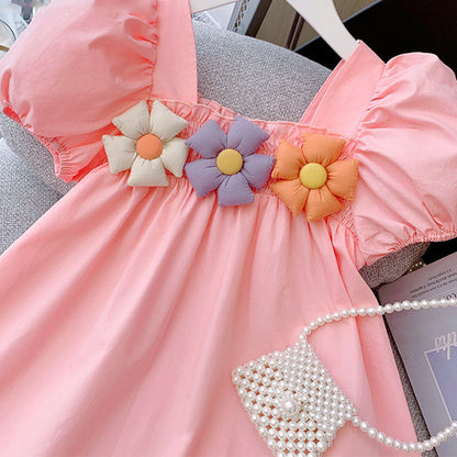 Girls Summer Holiday Dress Girls Elegant Vacation Dress
