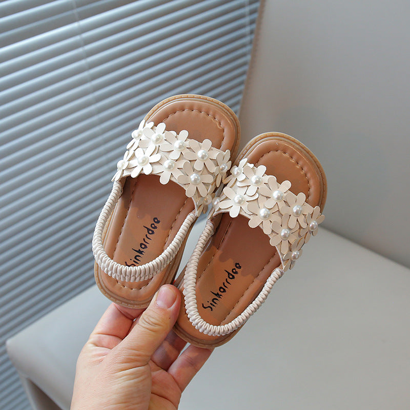 Girls New Summer Floral Soft-soled Sandals