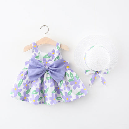 Girls Floral Vacation Dress Girl Party Dress