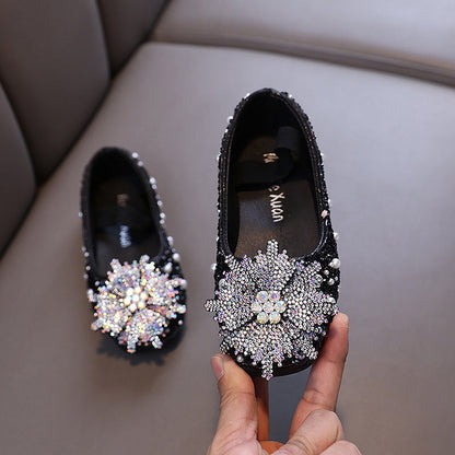 Baby Girl Princess Rhinestone Leather Shoes