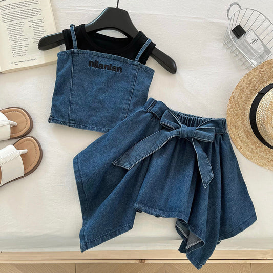 Girls Summer Holiday Outfit Girls Preppy Outfit Three Piece Set