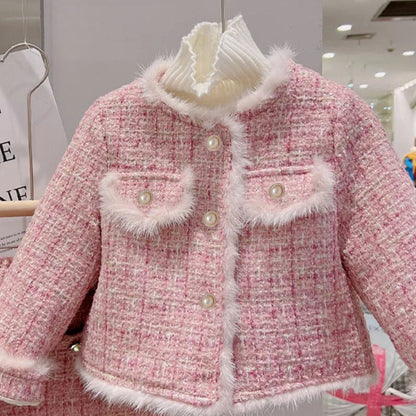 Girls Cute Birthday Outfit Girls Elegant Comfortable Outfit Two-piece Set