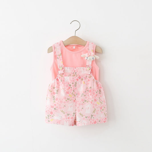 Girls Summer Beach Outfit Girls Back to School Outfit Two-Piece Set
