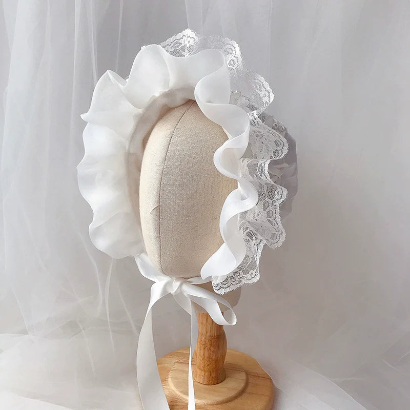 Baby White Sun Hat Princess Baby Girl Birthday Hat