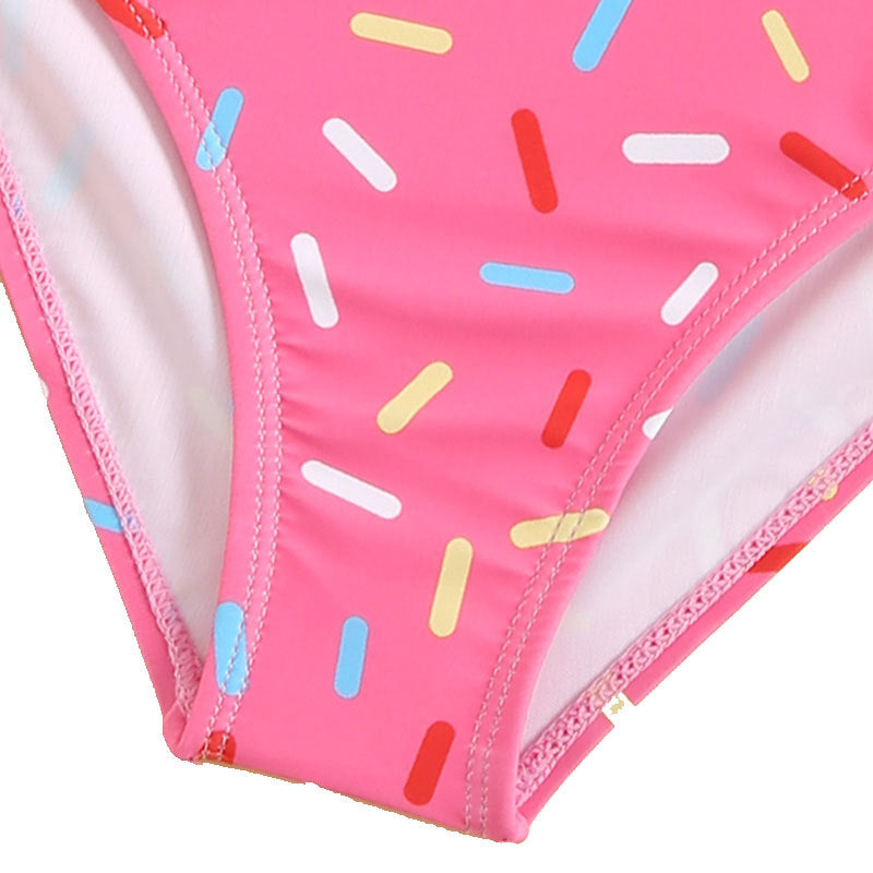 New Children's Cartoon Swimsuit Girls Suspender Swimsuit Two-piece Set