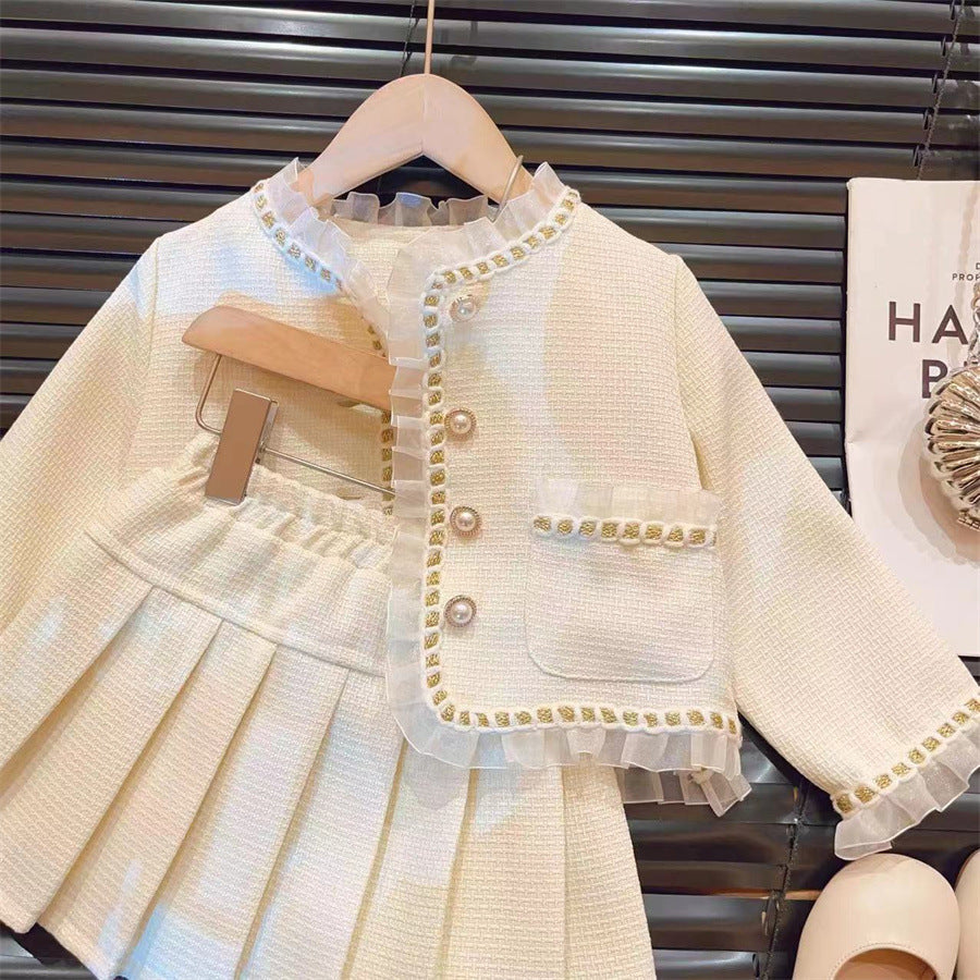 Girls Elegant Birthday Outfit Girls Princess Outfit Two-Piece Set