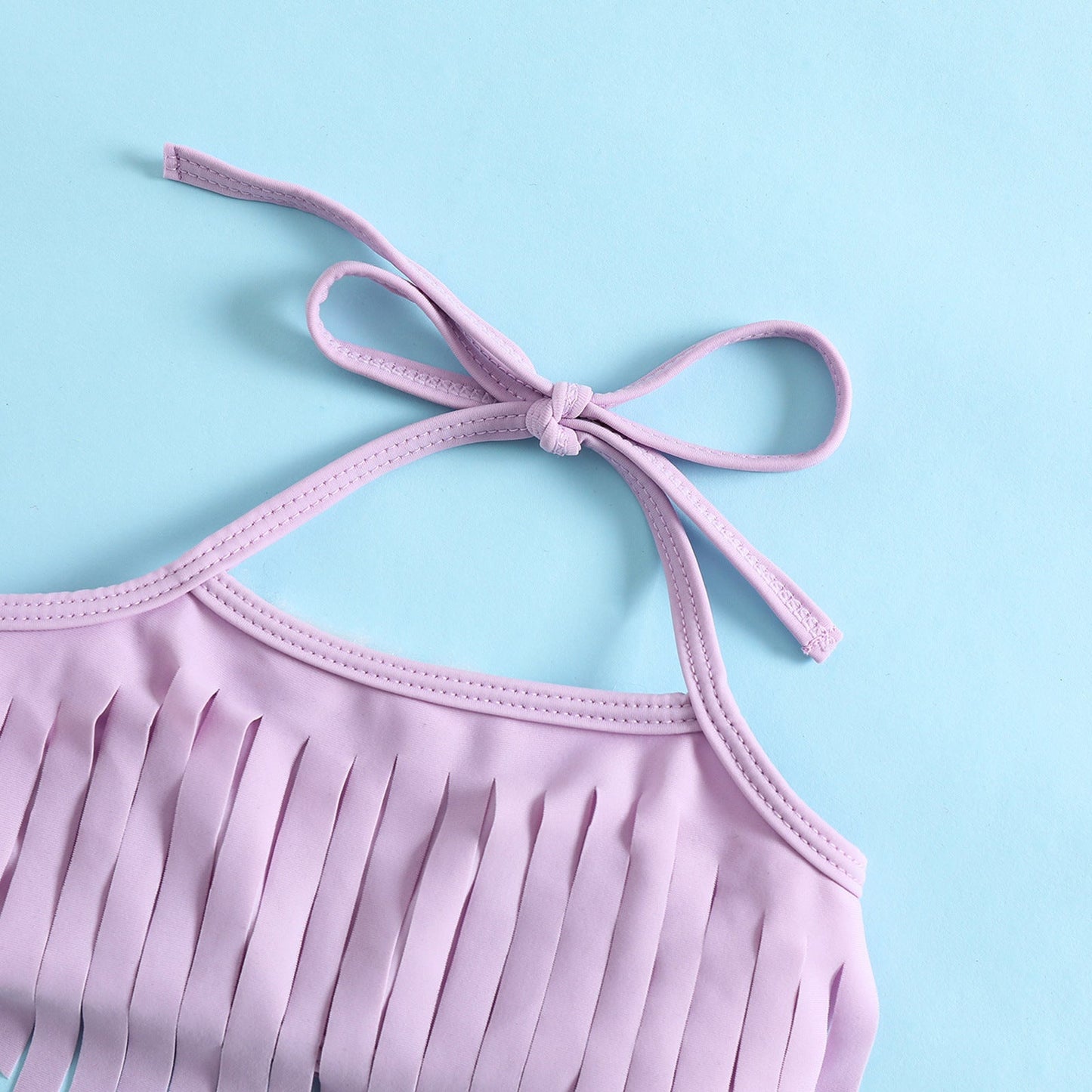Summer Mermaid Swimsuit Children's Tassel Swimsuit Two-piece Set
