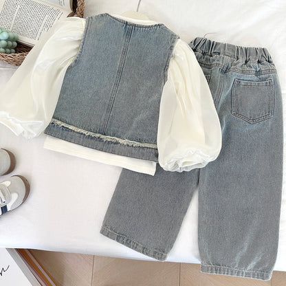 Girls Autumn Casual Outfit Girls Fall School Outfit Two-piece Set